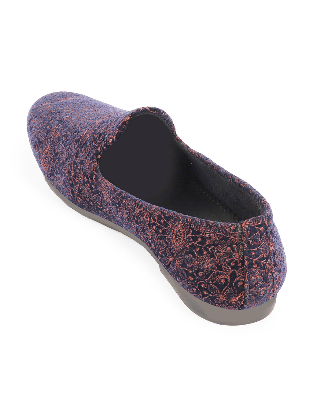 Shop Men Cherry Embroidery Floral Print Design Ethnic Wedding Party Pom Slip on Shoes Online.