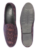 Shop Men Cherry Embroidery Floral Print Design Ethnic Wedding Party Pom Slip on Shoes Online.