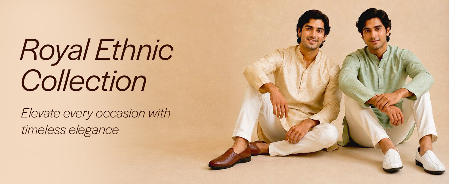 Men Brown Broad Feet Traditional Wedding Slip On Ethnic Juttis and Mojaris|Party Slip On Evening Shoes|Striped Textured Mojaris