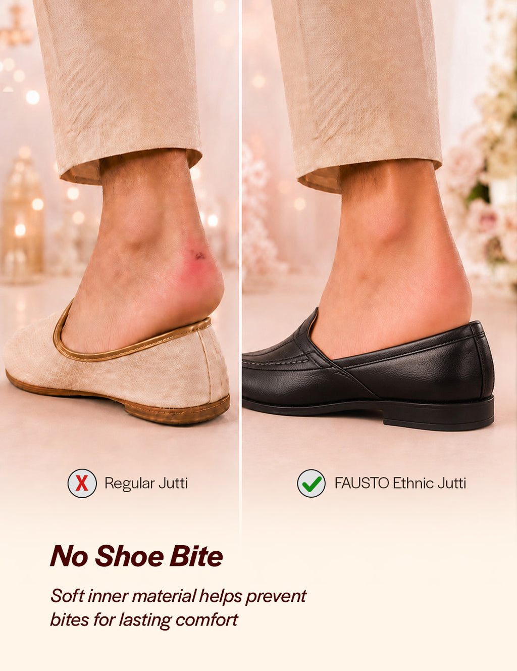shop men black broad feet traditional wedding slip on ethnic juttis and mojaris|party slip on evening shoes|striped textured mojaris online.