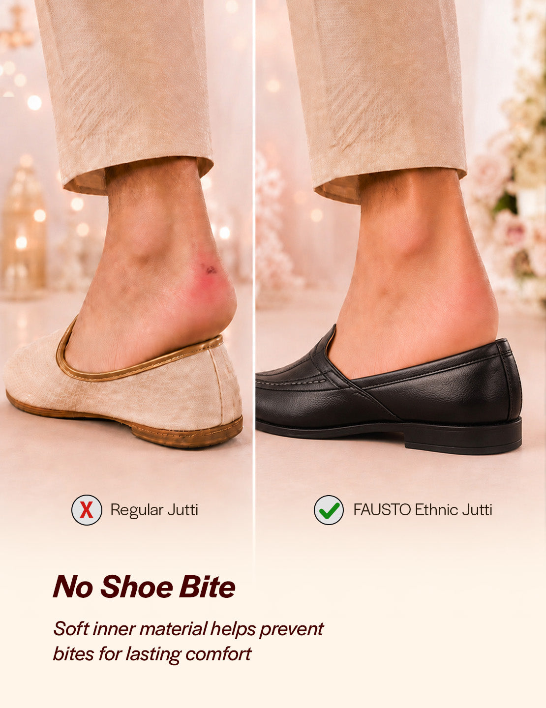 shop men black broad feet traditional wedding slip on ethnic juttis and mojaris|party slip on evening shoes|striped textured mojaris online.