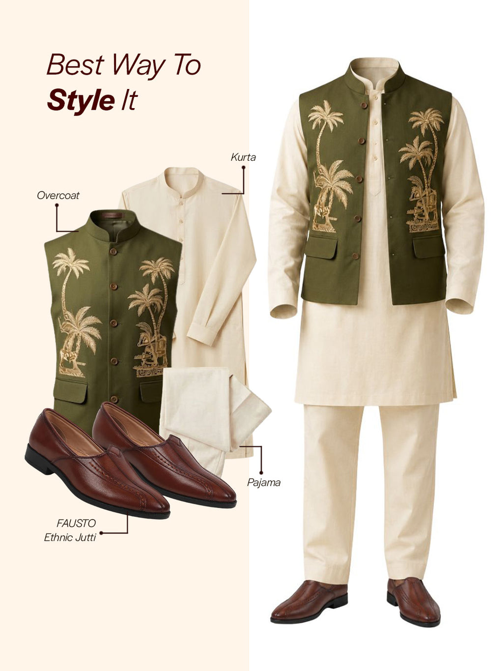 shop men tan broad feet traditional wedding slip on ethnic juttis and mojaris|party slip on evening shoes|striped textured mojaris online.