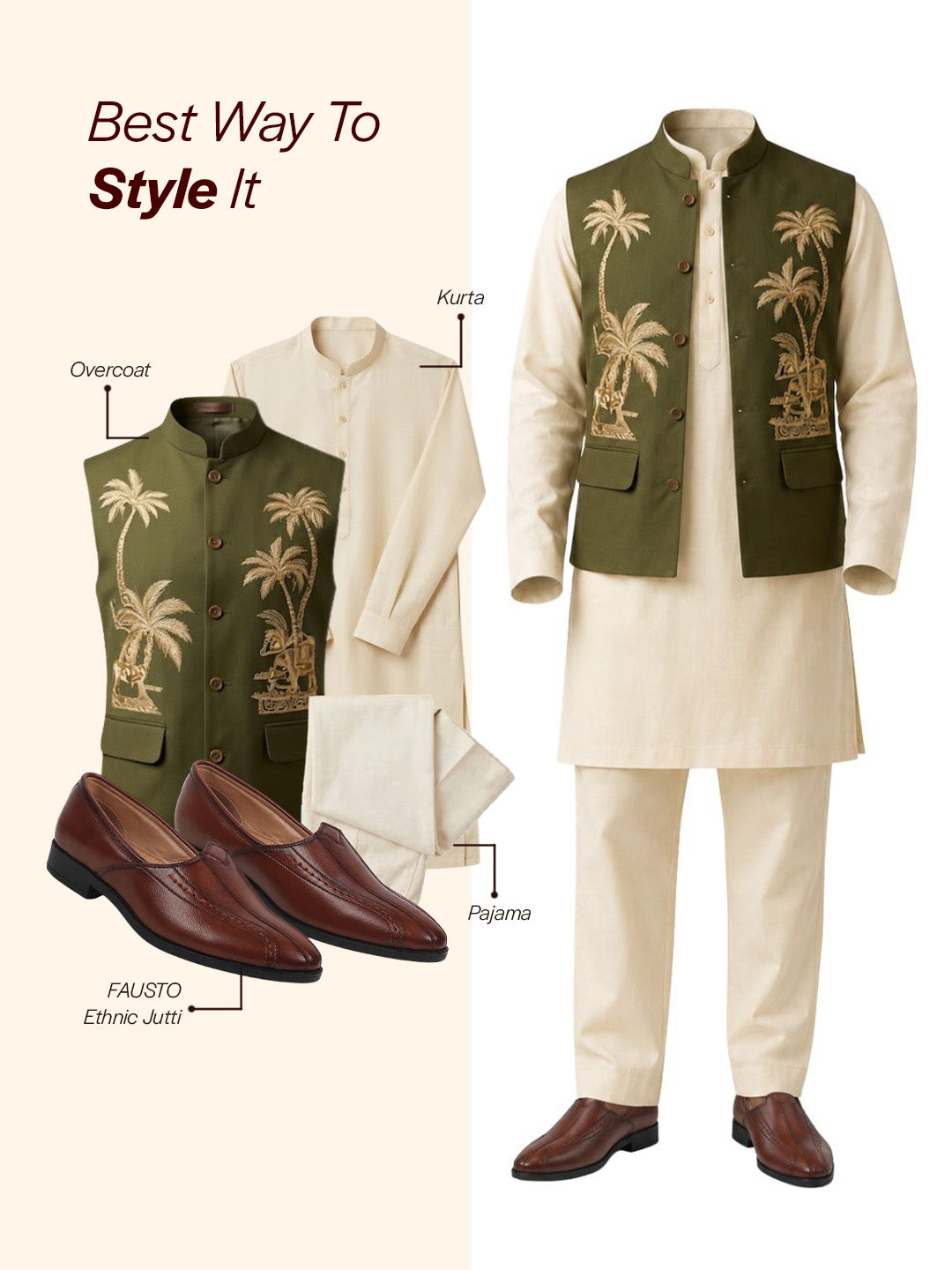 shop men tan broad feet traditional wedding slip on ethnic juttis and mojaris|party slip on evening shoes|striped textured mojaris online.