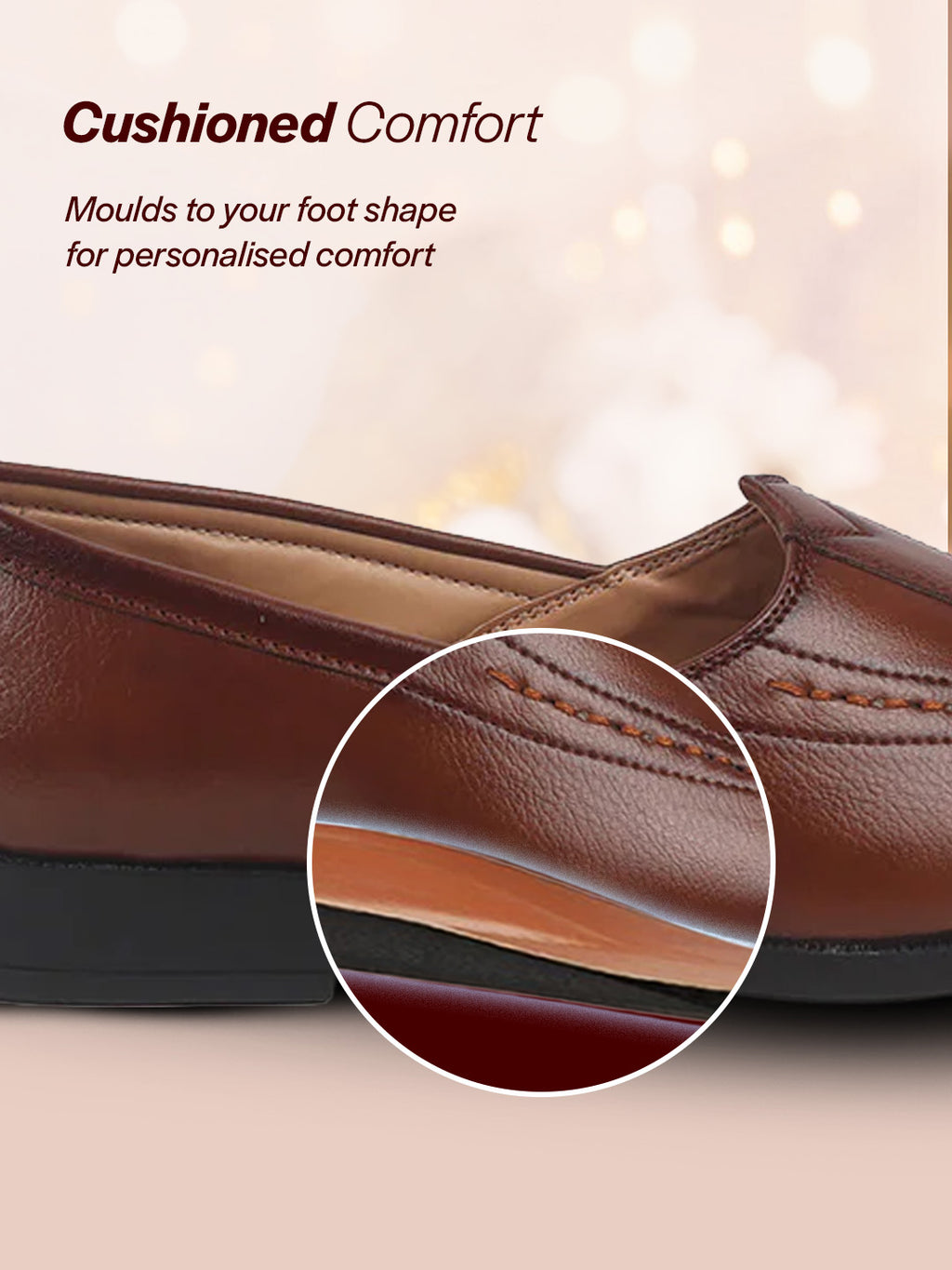 shop men tan broad feet traditional wedding slip on ethnic juttis and mojaris|party slip on evening shoes|striped textured mojaris online.