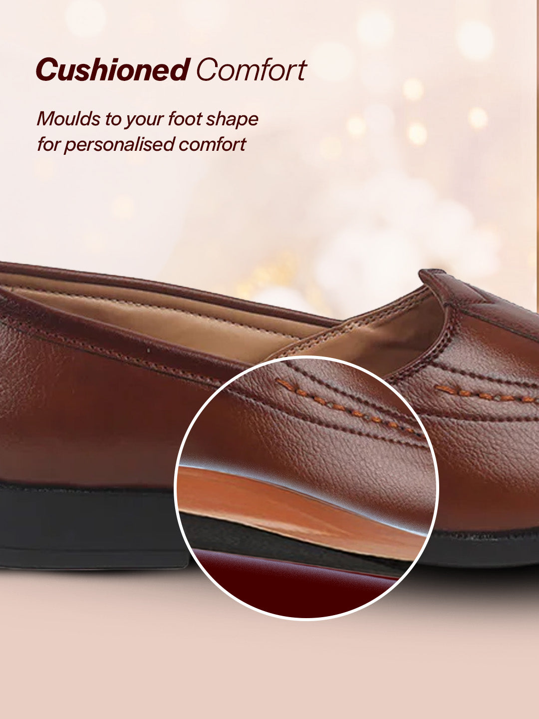 shop men tan broad feet traditional wedding slip on ethnic juttis and mojaris|party slip on evening shoes|striped textured mojaris online.