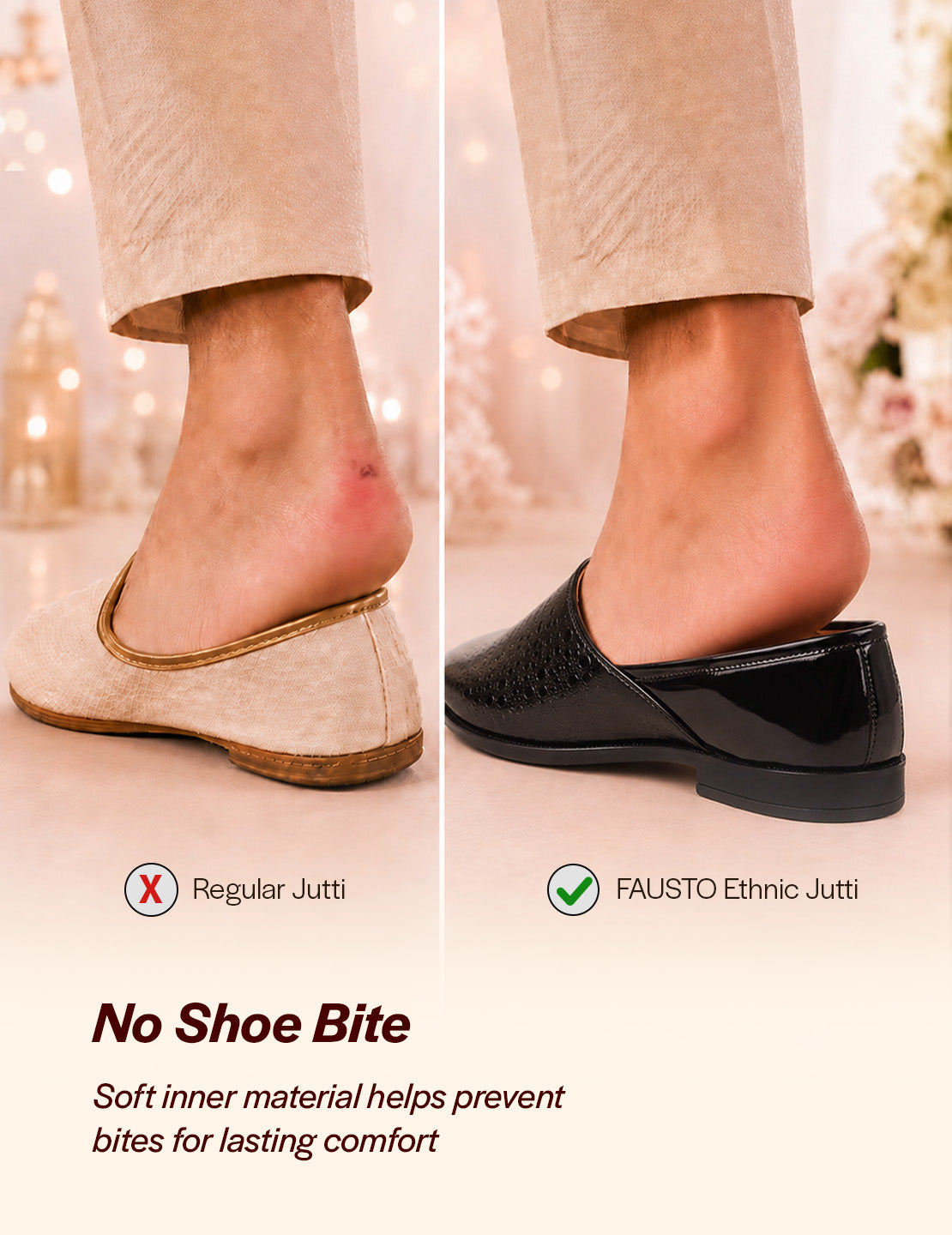 men brown party ethnic patent textured print slip on juttis and mojaris|wedding slip on shoes|evening comfort insole mojaris