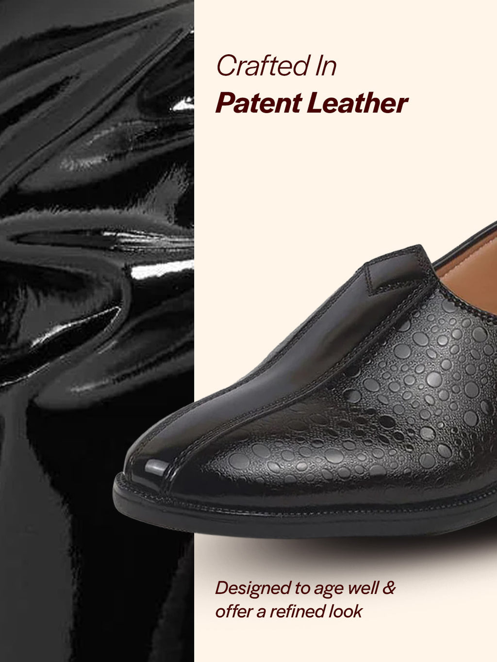 men brown party ethnic patent textured print slip on juttis and mojaris|wedding slip on shoes|evening comfort insole mojaris