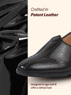 men brown party ethnic patent textured print slip on juttis and mojaris|wedding slip on shoes|evening comfort insole mojaris
