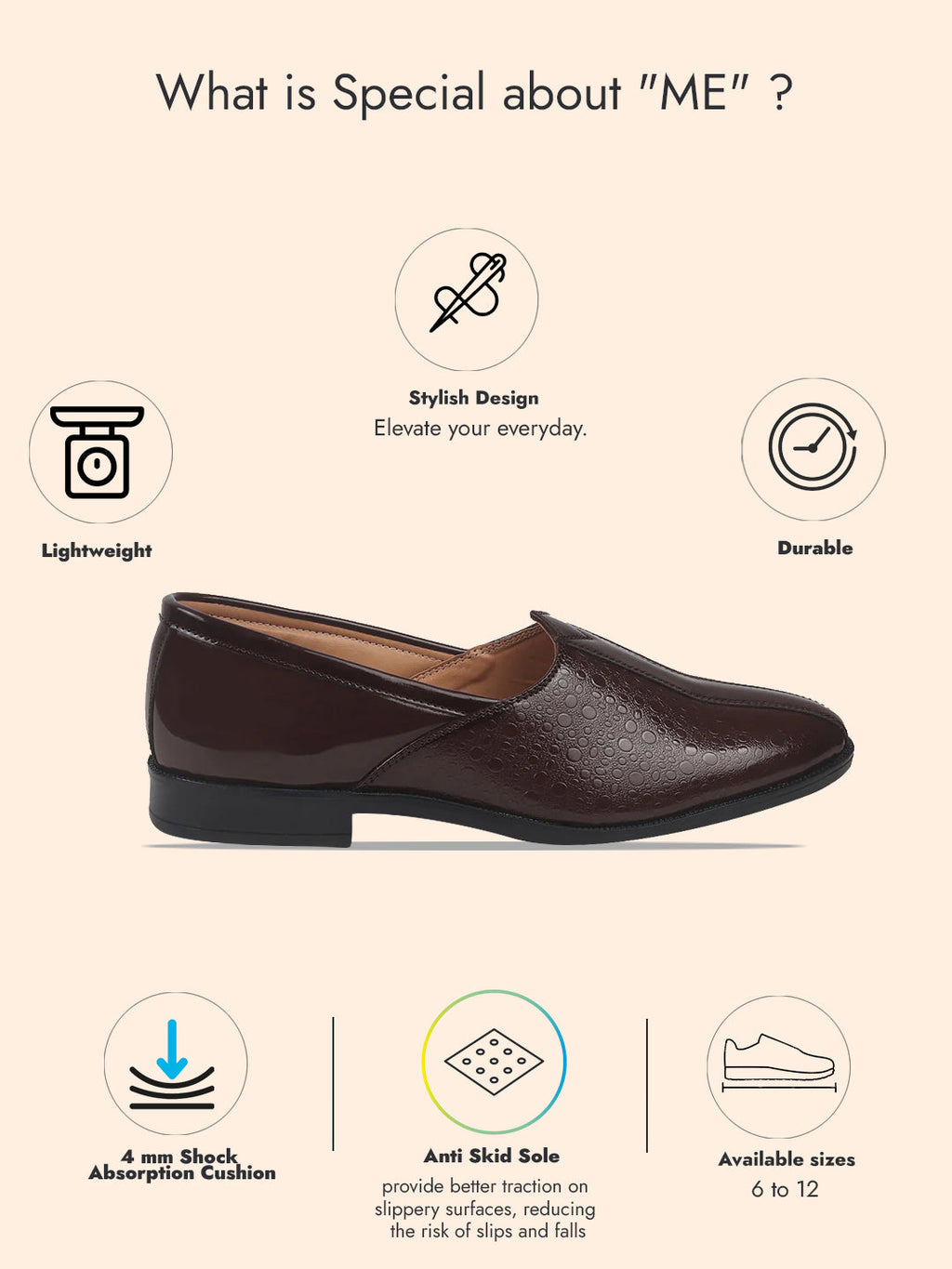 Shop Men Tan Party Ethnic Patent Textured Print Slip On Juttis and Mojaris