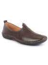 Men Brown Textured Ethnic Slip On Juttis and Mojaris for Wedding|Party Slip-On|Traditional Kurtas Shoes|Flexible Rubber Sole