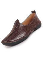 Men Cherry Textured Ethnic Slip On Juttis and Mojaris for Wedding|Party Slip-On|Traditional Kurtas Shoes|Flexible Rubber Sole