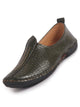 Men Olive Textured Ethnic Slip On Juttis and Mojaris for Wedding|Party Slip-On|Traditional Kurtas Shoes|Flexible Rubber Sole