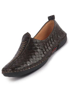 Men Cherry Textured Print Ethnic Slip On Juttis and Mojaris for Wedding|Festive Slip-On|Traditional Sherwani Shoes