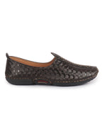 Men Cherry Textured Print Ethnic Slip On Juttis and Mojaris for Wedding|Festive Slip-On|Traditional Sherwani Shoes