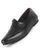 Men Black Breathable Traditional Wedding Slip On Ethnic Juttis and Mojaris|Party Slip On Evening Shoes|Striped Mojaris