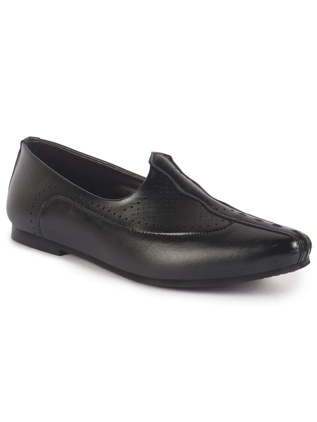 men black breathable traditional wedding slip on ethnic juttis and mojaris|party slip on evening shoes|striped mojaris