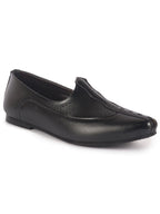 men black breathable traditional wedding slip on ethnic juttis and mojaris|party slip on evening shoes|striped mojaris