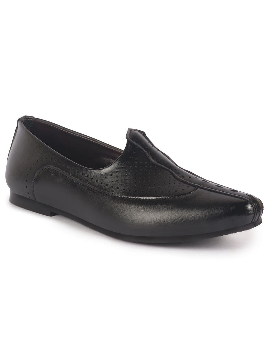 men black breathable traditional wedding slip on ethnic juttis and mojaris|party slip on evening shoes|striped mojaris