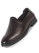 Men Brown Party Ethnic Laser Cut Slip On Juttis and Mojaris with TPR Welted Sole|Wedding Slip On Shoes|Formal Slip On Shoes with Heel