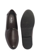 Men Brown Party Ethnic Laser Cut Slip On Juttis and Mojaris with TPR Welted Sole|Wedding Slip On Shoes|Formal Slip On Shoes with Heel