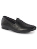 Men Black Ethnic Slip On Stripe Juttis and Mojaris for Wedding|Party Slip-On|Traditional Kurtas Shoes|Festive Slip On Shoes