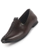 Men Brown Ethnic Slip On Stripe Juttis and Mojaris for Wedding|Party Slip-On|Traditional Kurtas Shoes|Festive Slip On Shoes