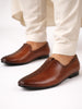Men Tan Ethnic Slip On Stripe Juttis and Mojaris for Wedding|Party Slip-On|Traditional Kurtas Shoes|Festive Slip On Shoes