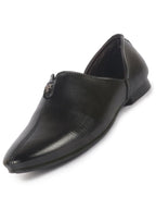 Men Black Pointed Toe Ethnic Slip On Juttis and Mojaris for Wedding|Party Slip On Shoes|Kurtas Shoes|Traditional Shoes