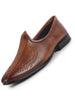Men Tan Embroidery Traditional Wedding Slip On Ethnic Juttis and Mojaris|Party Slip On Evening Shoes|Striped Mojaris