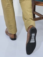 Men Tan Breathable Traditional Wedding Slip On Ethnic Juttis and Mojaris|Party Slip On Evening Shoes|Traditinal Kurta Shoes