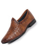 Men Tan Textured Ethnic Round Toe Juttis and Mojaris for Wedding|Festive Slip-On For Kurtas|Pathani Kurta Slip On Shoes