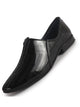 Men Black Textured Ethnic Round Toe Juttis and Mojaris for Wedding|Party Slip-On|Traditional Kurtas Shoes|Festive Shoes