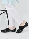 Men Black Textured Ethnic Round Toe Juttis and Mojaris for Wedding|Party Slip-On|Traditional Kurtas Shoes|Festive Shoes