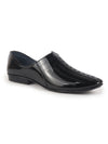 Men Black Textured Ethnic Round Toe Juttis and Mojaris for Wedding|Party Slip-On|Traditional Kurtas Shoes|Festive Shoes
