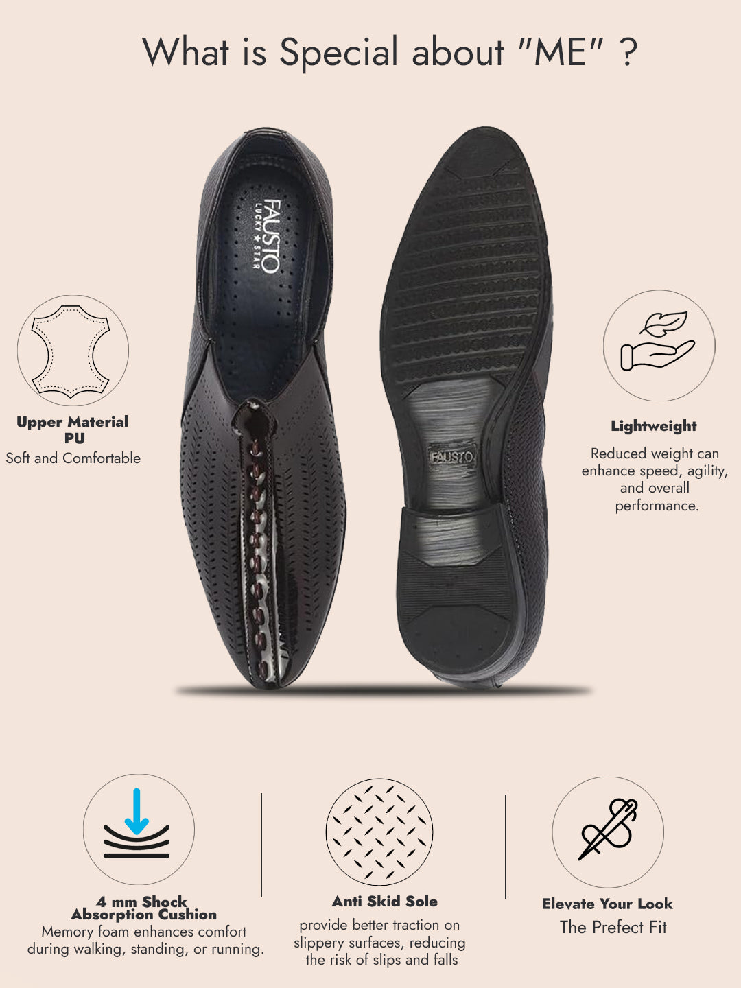 Men Brown Textured Ethnic Round Toe Juttis and Mojaris for Wedding|Party Slip-On|Traditional Kurtas Shoes|Festive Shoes