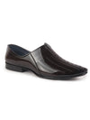 Men Brown Textured Ethnic Round Toe Juttis and Mojaris for Wedding|Party Slip-On|Traditional Kurtas Shoes|Festive Shoes