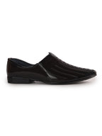 Men Brown Textured Ethnic Round Toe Juttis and Mojaris for Wedding|Party Slip-On|Traditional Kurtas Shoes|Festive Shoes