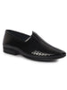 Men Black Patent Leather Breathable Traditional Wedding Slip On Ethnic Juttis and Mojaris|Party Slip On Evening Shoes|Striped Mojaris