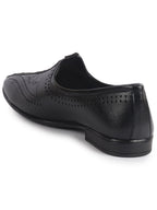 Men Black Breathable Slip On Ethnic Juttis and Mojaris for Wedding|Party Slip On Evening Shoes|Traditional Striped Mojaris