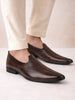 Men Brown Breathable Slip On Ethnic Juttis and Mojaris for Wedding|Party Slip On Evening Shoes|Traditional Striped Mojaris