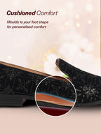 men black ethnic velvet sequin embroidered slip on juttis and mojaris for wedding|party slip-on|traditional kurtas shoes|prom slip on shoes