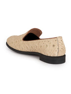 Men Cream Ethnic Velvet Sequin Embroidered Prom Slip On Juttis and Mojaris for Wedding|Party Slip-On|Traditional Kurtas Shoes|Festive Slip On Shoes