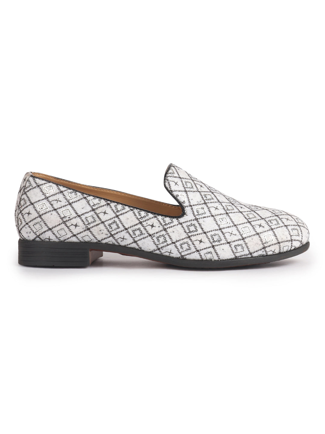 Men White Ethnic Velvet Sequin Embroidered Prom Slip On Juttis and Mojaris for Wedding|Party Slip-On|Traditional Kurtas Shoes|Festive Slip On Shoes