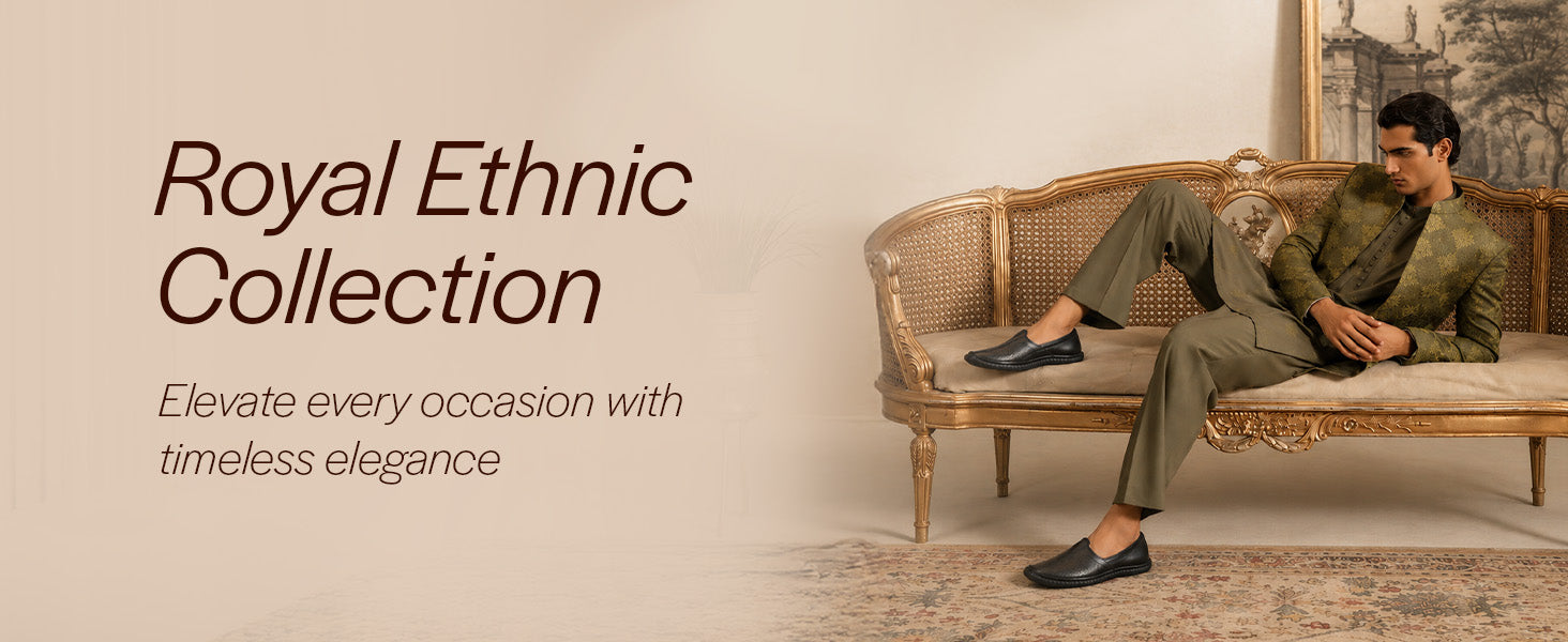 Men Brown Perforated Side Stitched Ethnic Round Toe Juttis and Mojaris for Wedding|Flexible Anti Skid Sole|Pathani Kurta Slip On Shoes
