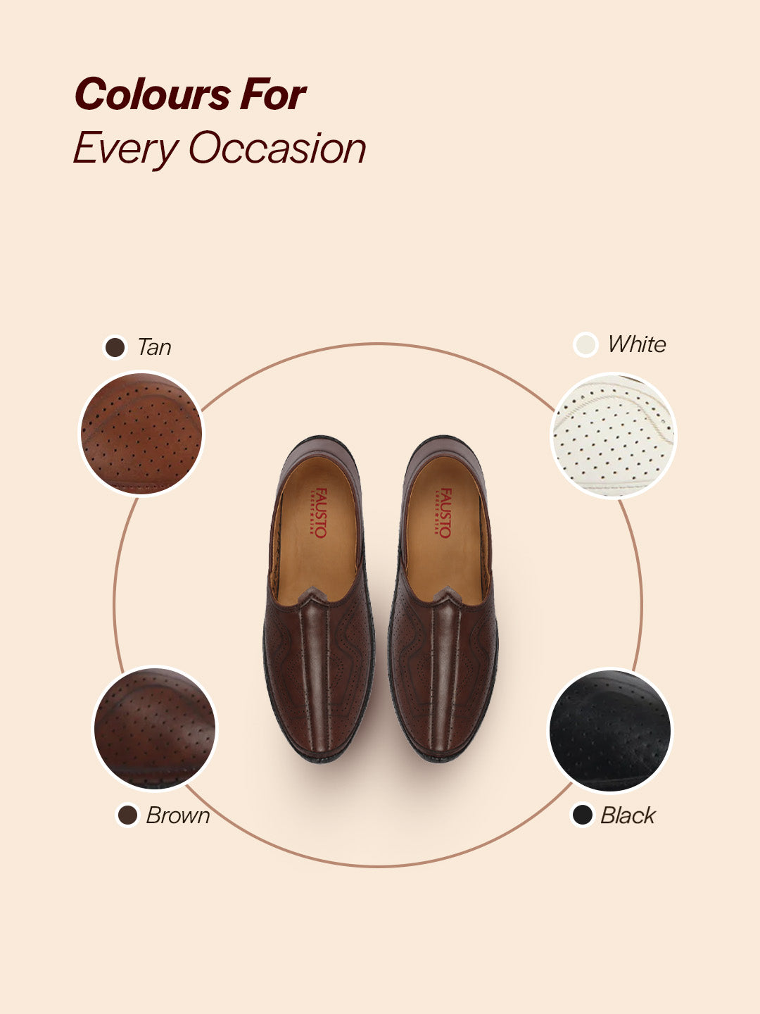 men brown perforated side stitched ethnic round toe juttis and mojaris for wedding|flexible anti skid sole|pathani kurta slip on shoes