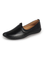 Men Black Perforated Side Stitched Ethnic Round Toe Juttis and Mojaris for Wedding|Flexible Anti Skid Sole|Prom Slip On Shoes for Pathani Festive Kurta