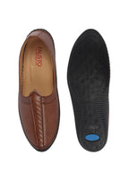 men tan perforated side stitched ethnic round toe juttis and mojaris for wedding|flexible anti skid sole|prom slip on shoes for pathani festive kurta