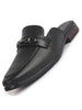 Men Black Back Open Horsebit Buckle Party Slip On Shoe for Wedding|Ethnic Prom Slip On Shoes|Formal Shoes For Traditional Festive Kurta