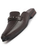 Men Brown Back Open Horsebit Buckle Party Slip On Shoe for Wedding|Ethnic Prom Slip On Shoes|Formal Shoes For Traditional Festive Kurta