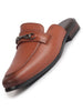 Men Tan Back Open Horsebit Buckle Party Slip On Shoe for Wedding|Ethnic Prom Slip On Shoes|Formal Shoes For Traditional Festive Kurta